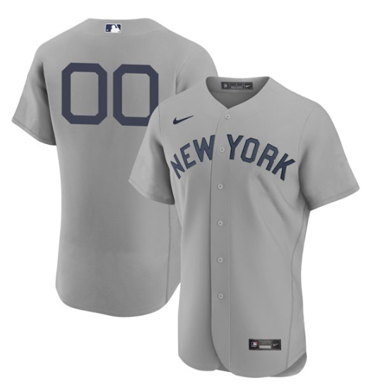 Men's New York Yankees Grey ACTIVE PLAYER Custom 2021 Grey Field of Dreams Flex Base Stitched Baseball Jersey